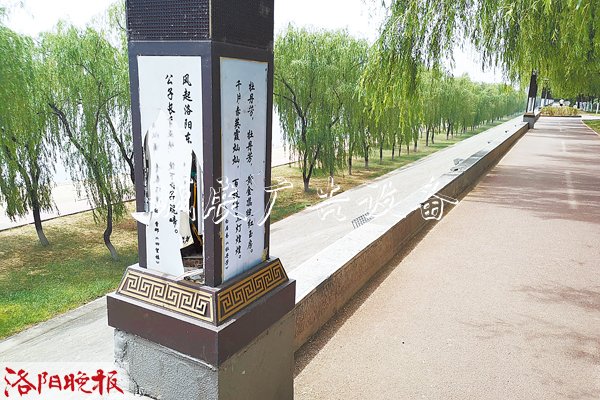 洛浦公園景觀路燈遭破滾動式燈箱壞 公共設(shè)施需要共同愛護(hù)