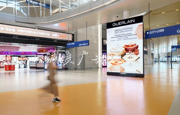 上海機(jī)場(chǎng)德高動(dòng)量全新指路牌廣告媒體展翅浦東衛(wèi)星廳