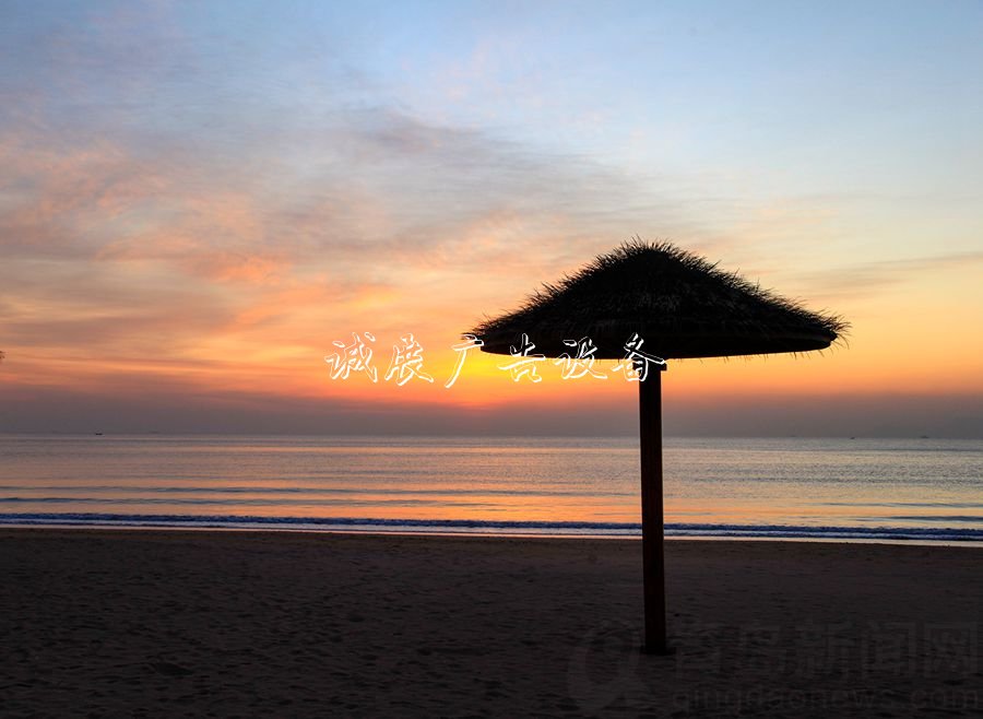 冬日早晨 在青島來一燈箱場(chǎng)令人振奮的“夸父逐日”