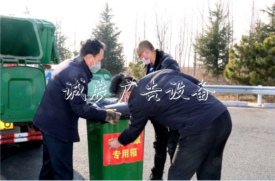 ?煙臺(tái)海陽(yáng)投放30路燈燈箱0余個(gè)廢棄口罩專(zhuān)用垃圾箱