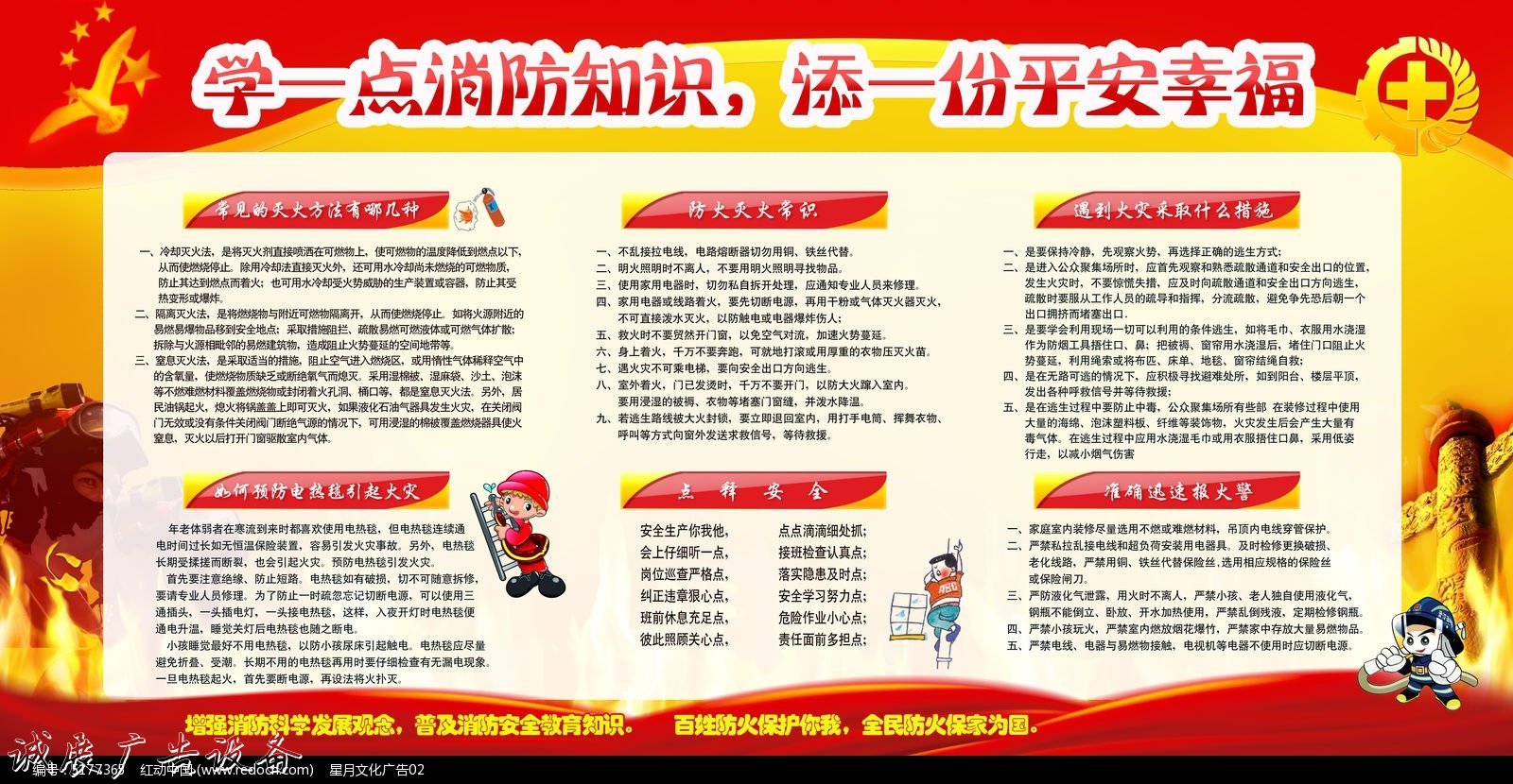 消防安全宣傳欄展板設(shè)計模板圖片素材