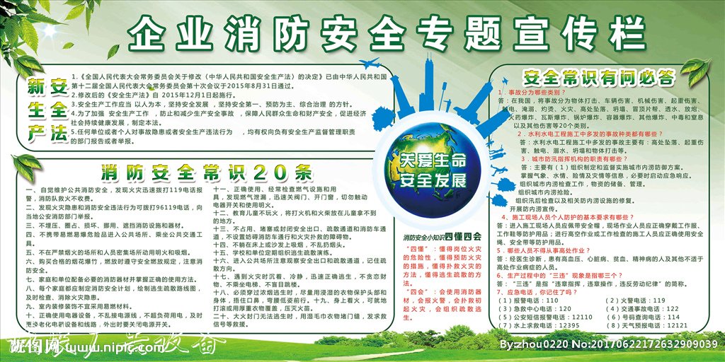 企業(yè)消防安全專題宣傳欄圖片