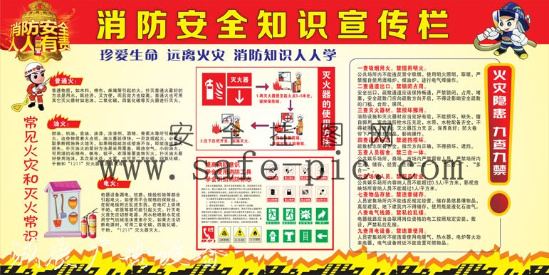 消防安全知識宣傳欄