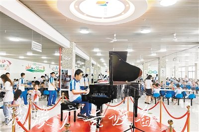 餐廳,孩子們,音戶外廣告燈箱樂,學(xué)生,學(xué)生們